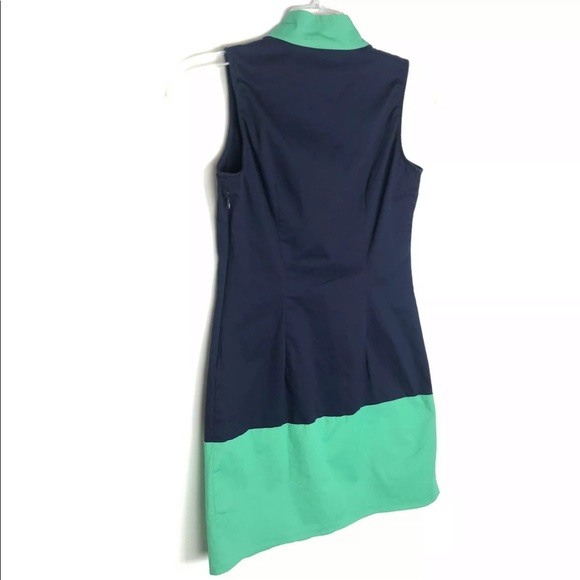 Sail To Sable STS sleeveless navy blue green dress - Picture 5 of 7
